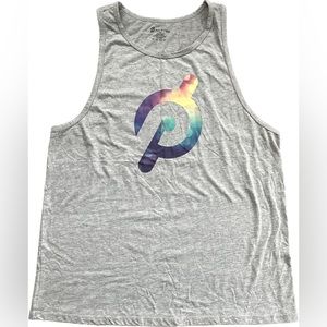 Peloton Grey Racerback Tank Top Size Large